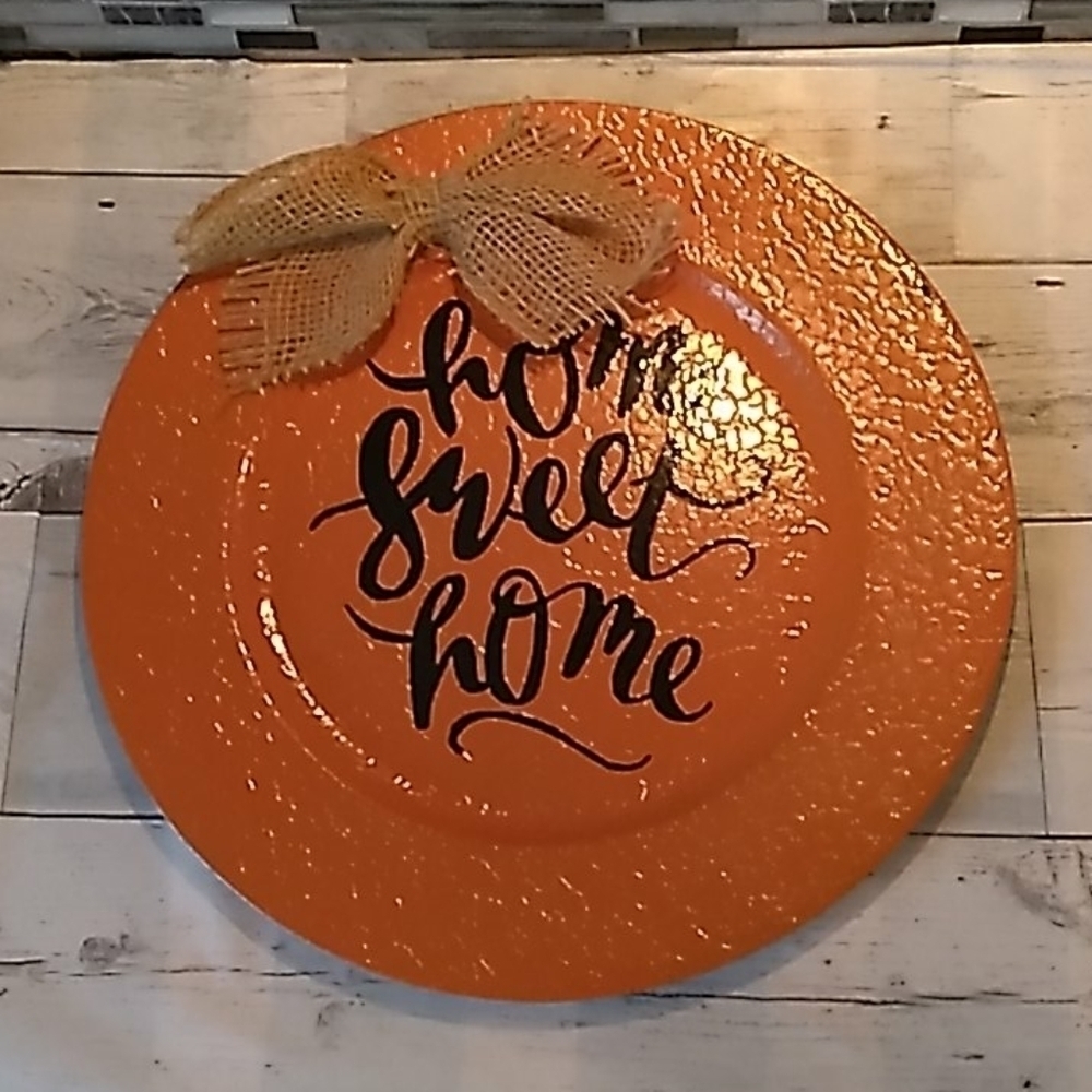 Home Sweet Home farmhouse deco charger plate